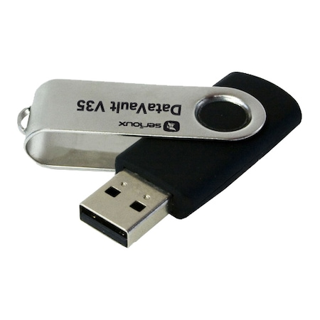 Memorie USB Serioux DataVault V35, 128GB, USB 3.0, Negru