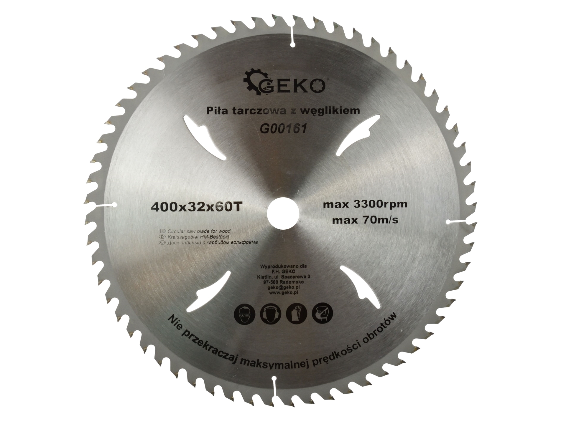 Disc pentru lemn 400x32x60T, Geko G00161