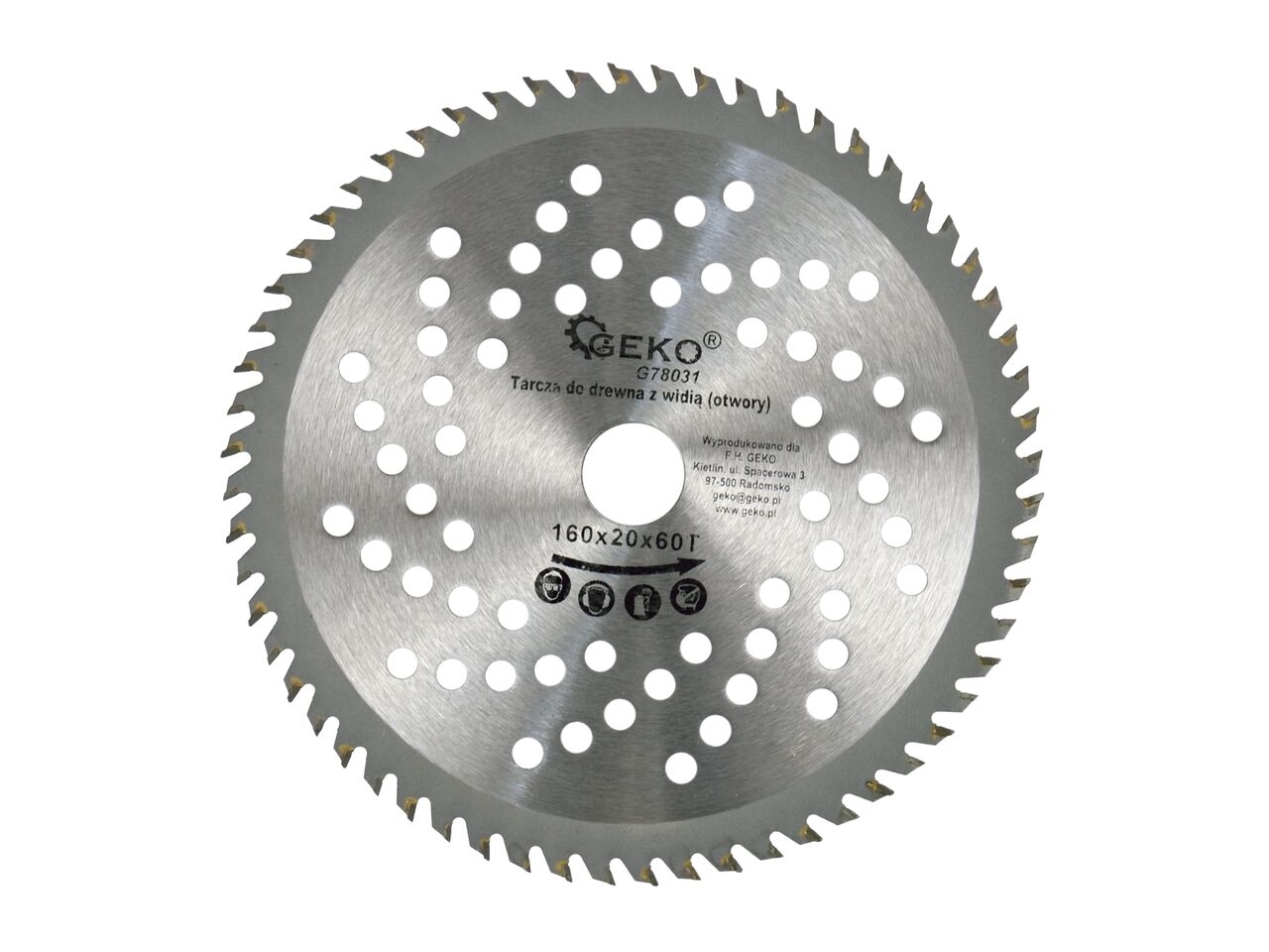 Disc circular pentru lemn 160x20x60T, Geko G78031