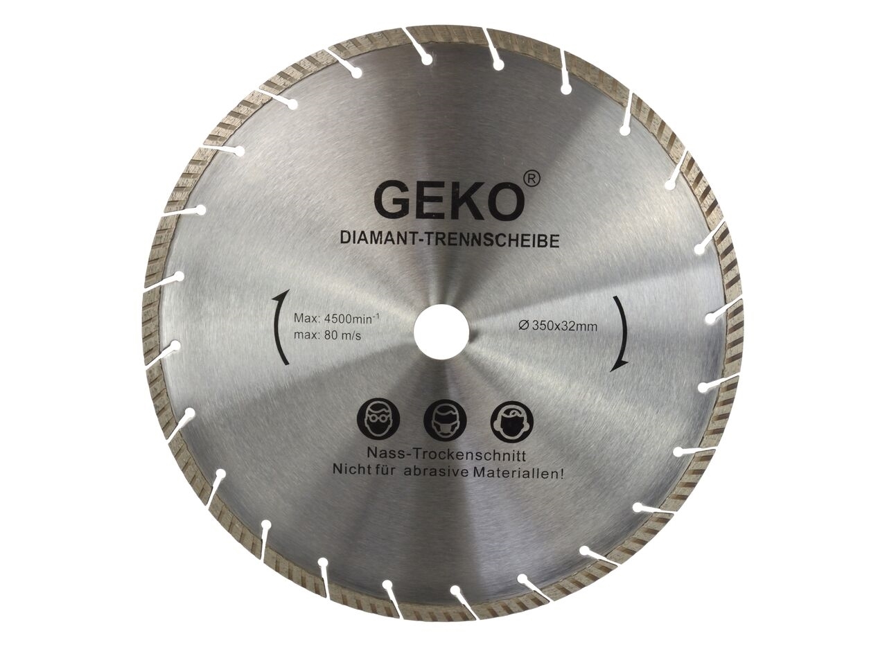 Disc diamantat pentru beton 350mm x 32mm, Geko G00209