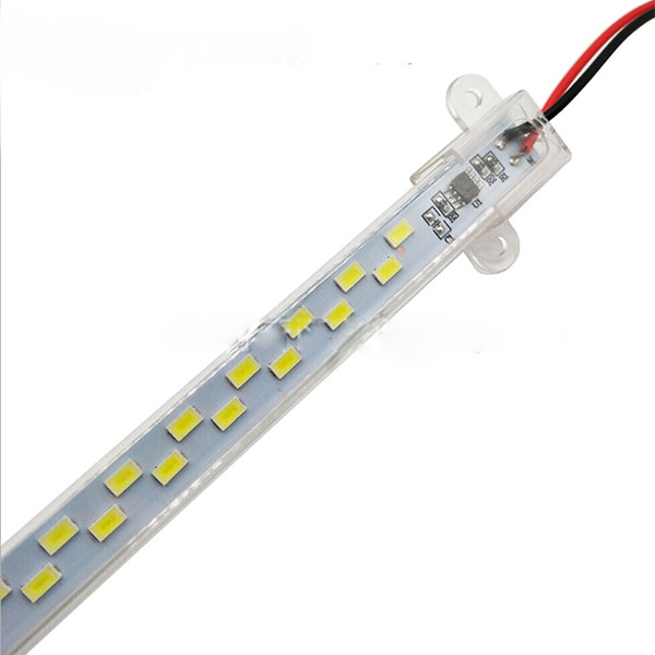 Banda LED, 5730, rigida, 220V, tensiune inalta, cu profil plastic, 50 cm, lumina alb rece