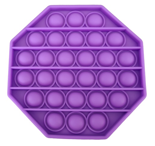 Jucarie antistres din silicon, Push Pop Bubble, Pop It, Neo Toy, forma hexagon, Mov, 12x12x1.5cm 12x12x1.5cm imagine 2022 protejamcopilaria.ro