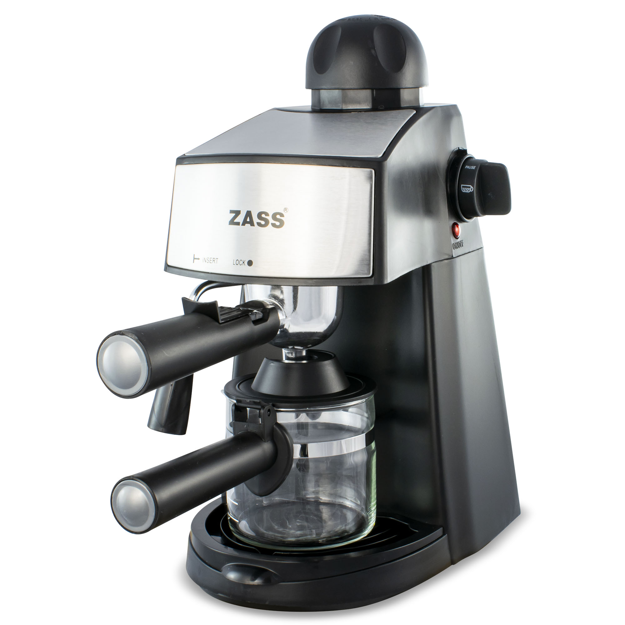 Espressor manual Zass ZEM 06, 800W, 3,5 bari, Capacitate 4 cesti