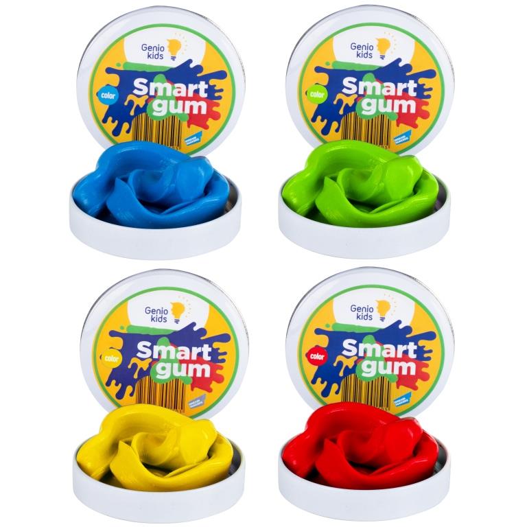 Set de plastilina pentru modelat SMART GUM, 4 culori articole imagine 2022 protejamcopilaria.ro