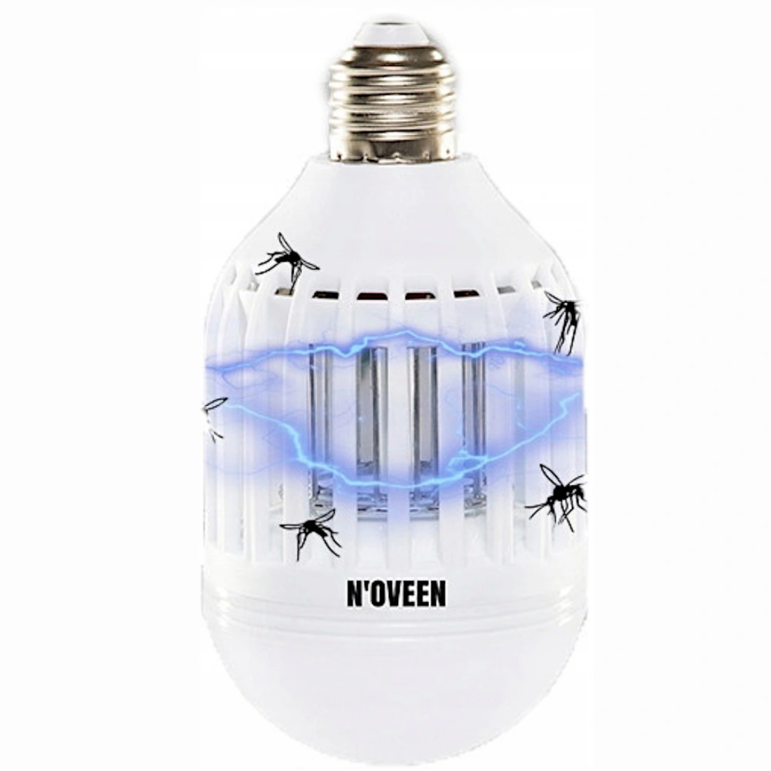 Bec LED cu lampa UV anti-insecte 2 in 1, „Insect killer lamp”, 8 W, 800 V, Negru