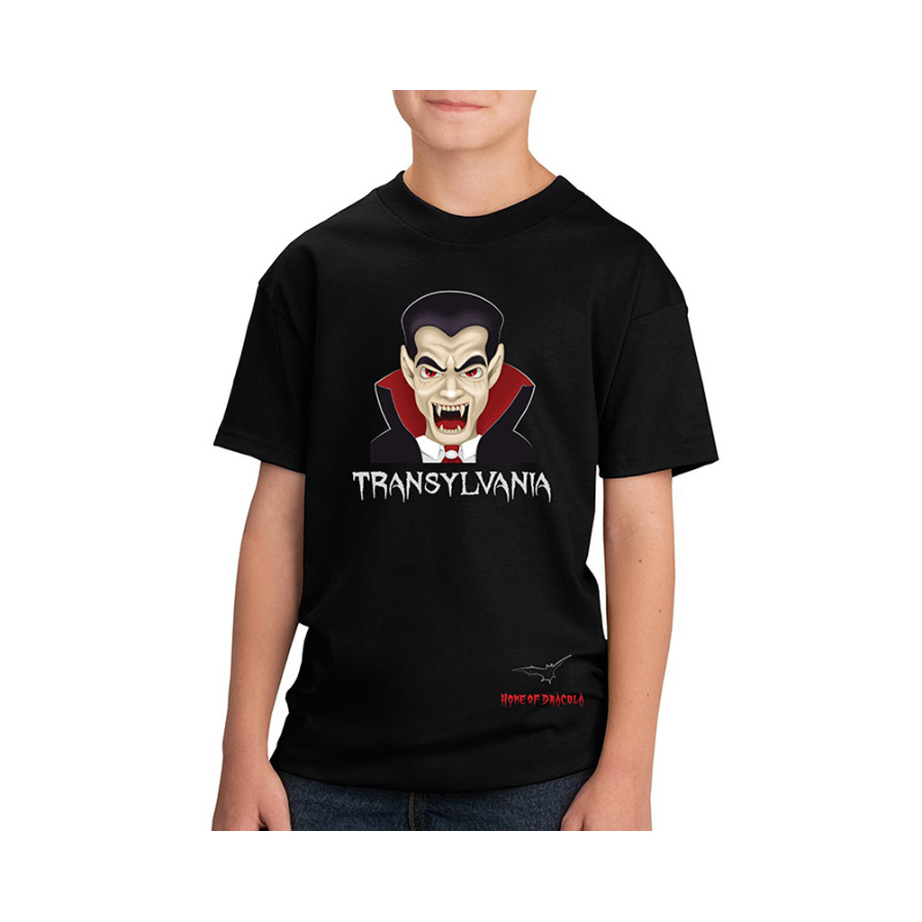 Tricou pentru copii, 10-11 ani, Transylvania, Dracula, 100% bumbac 10-11 imagine 2022 protejamcopilaria.ro