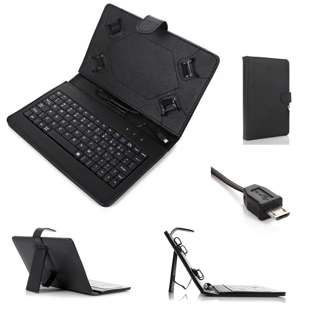Husa Tableta 8 Inch Cu Tastatura Micro Usb Model X , Negru