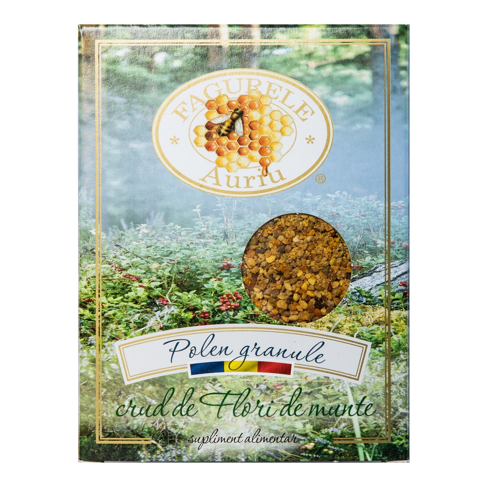 Polen crud de flori de munte, Fagurele Auriu, 200 g