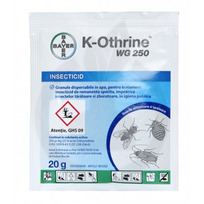 Insecticid Kothrine WG 250, Bayer 20 gr gandaci, purici, tantari, muste, capuse