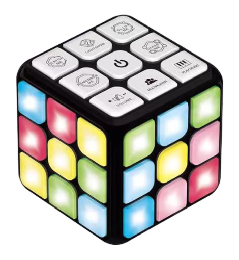 Cub Electronic Interactiv pentru Dezvoltarea Inteligentei, Memoriei ,7 Moduri de Joc cu Led-uri Multicolore articole imagine 2022 protejamcopilaria.ro