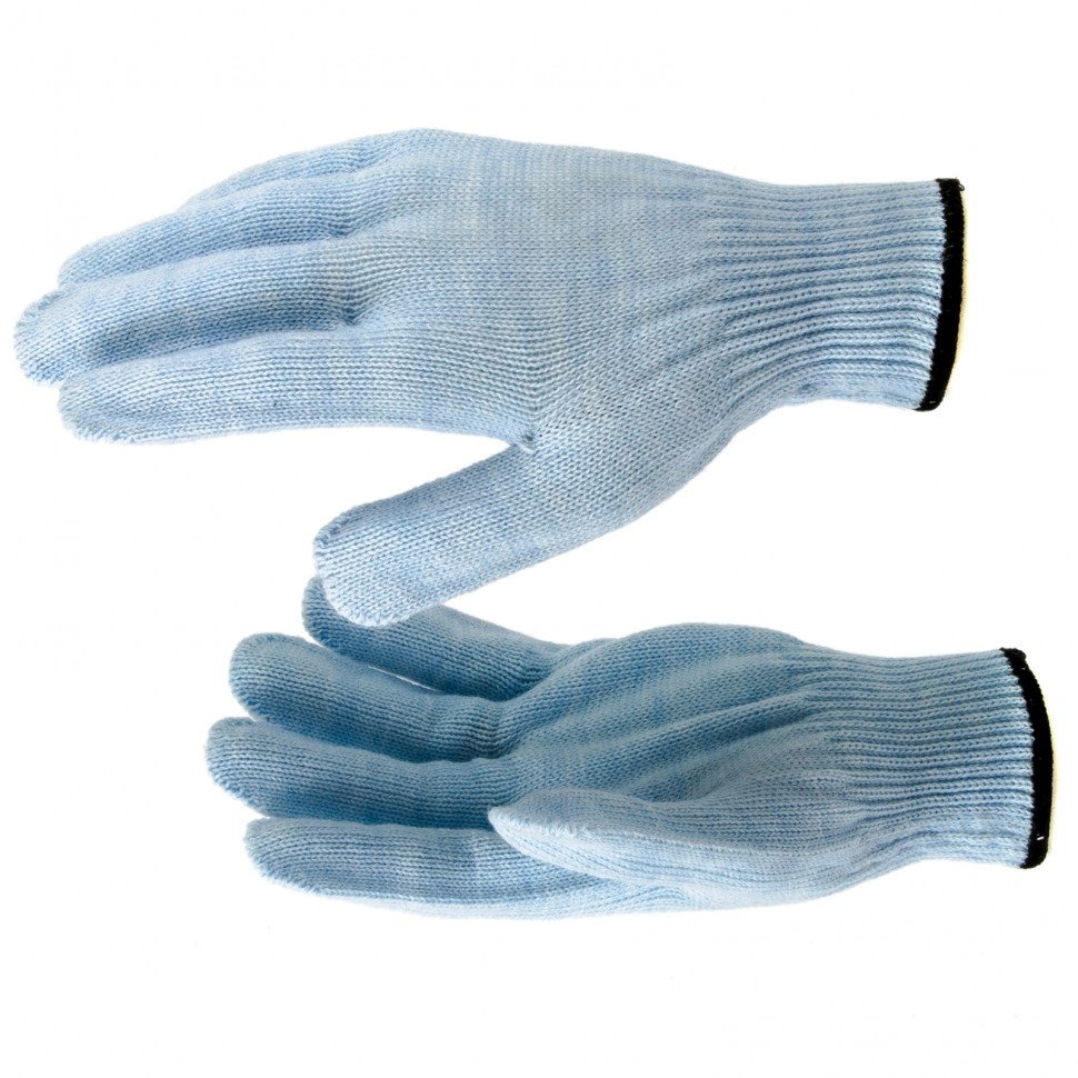 Manusi tricotate, acrilice, bleu, overlock,, Sibrtech