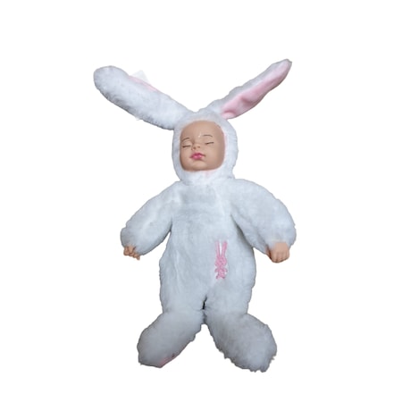 Jucarie de plus Baby Rabbit, 25cm, care spune rugaciunea Inger,ingerasul meu,alb 25cm imagine 2022 protejamcopilaria.ro