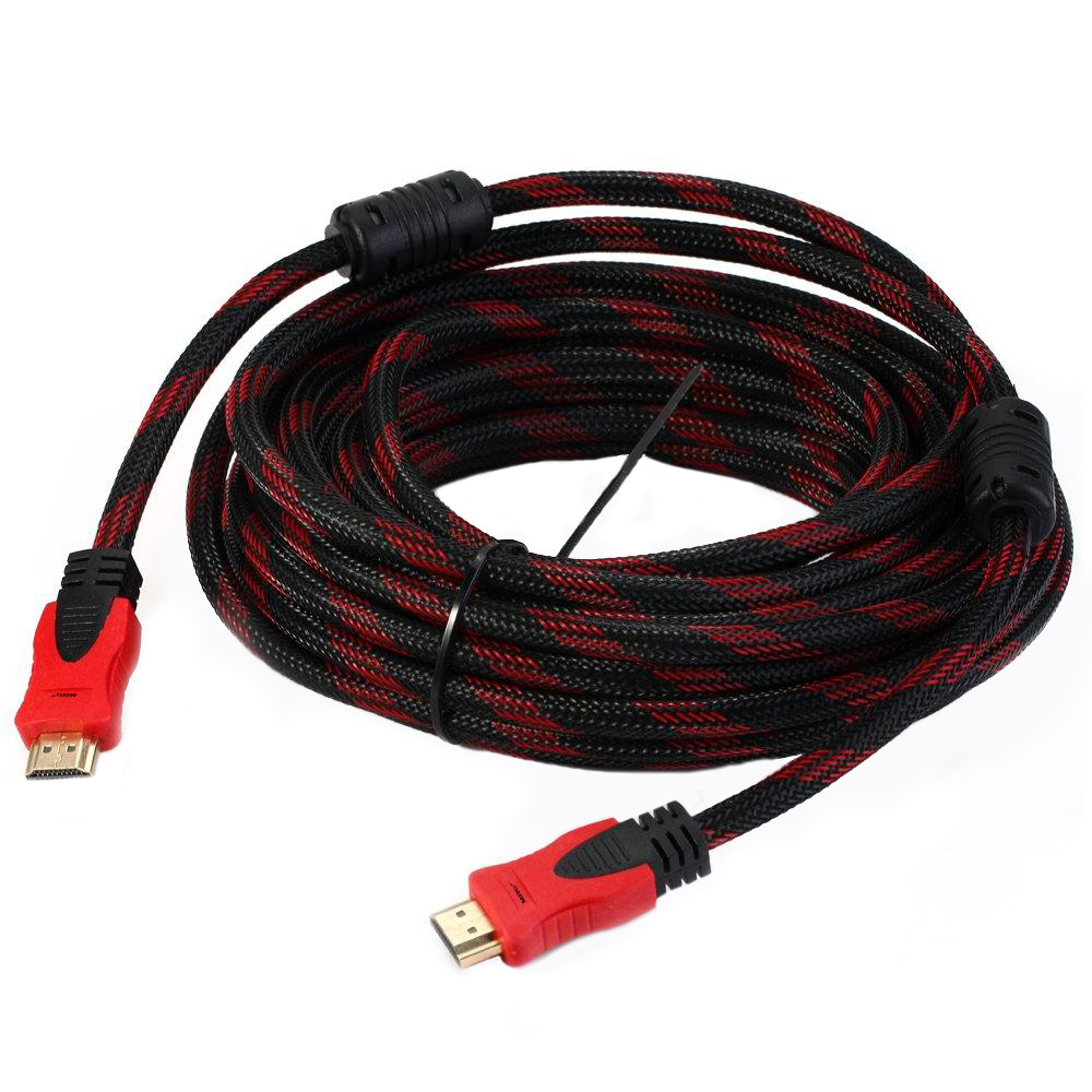 Cablu Hdmi MRG M749, 10 m, Digital, Negru cu Rosu Adaptoare imagine noua idaho.ro
