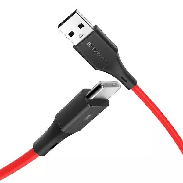 Cablu USB-C BlitzWolf BW-TC15 3A 1.8m (rosu)