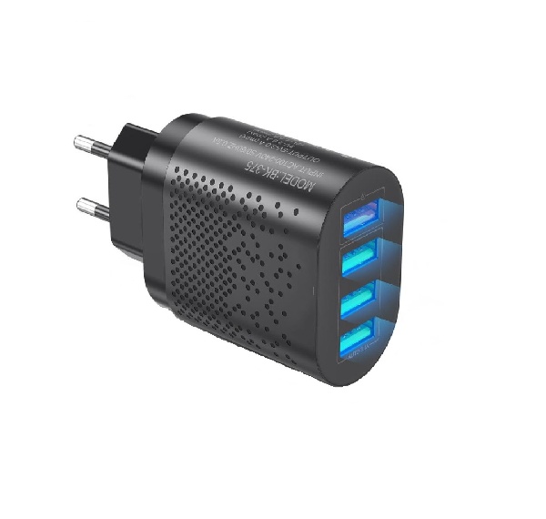 Incarcator Original Deals cu 4 Porturi USB Incarcare Rapida Fast Charge 3.1A Qualcomm 3.0 cu Multiple Protectii si LED Blue – Negru 3.0 imagine noua idaho.ro