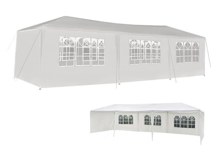 Cort pavilion pentru gradina, curte sau evenimente 3x9m, alb