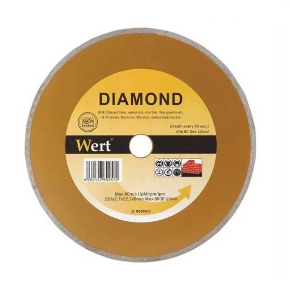Disc diamantat, taiere marmura, granit, faianta Wert W2710-150, Ø150x22.2 mm