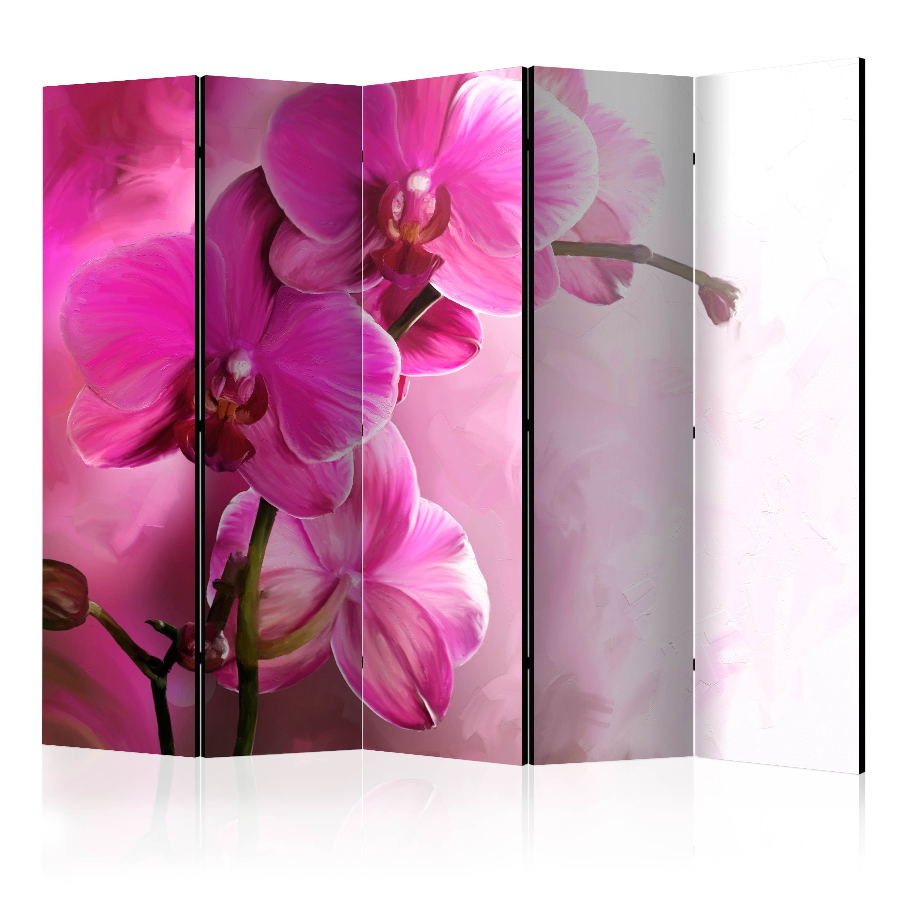Paravan Artgeist, Pink Orchid II, 5 parti- 2.25 x 1.72 m