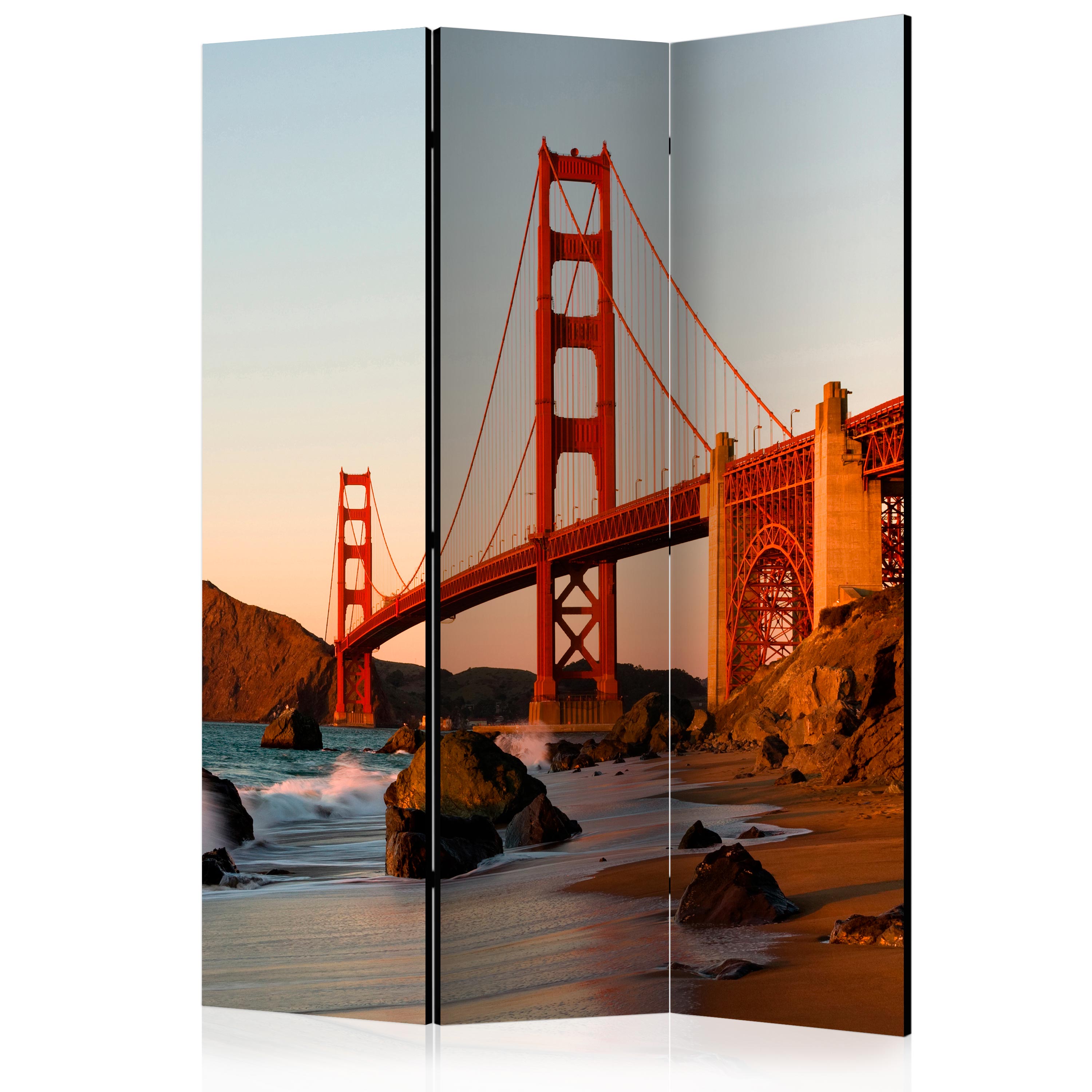 Paravan Artgeist, Golden Gate Bridge sunset, San Francisco [Room Dividers] - 1.35 x 1.72 m