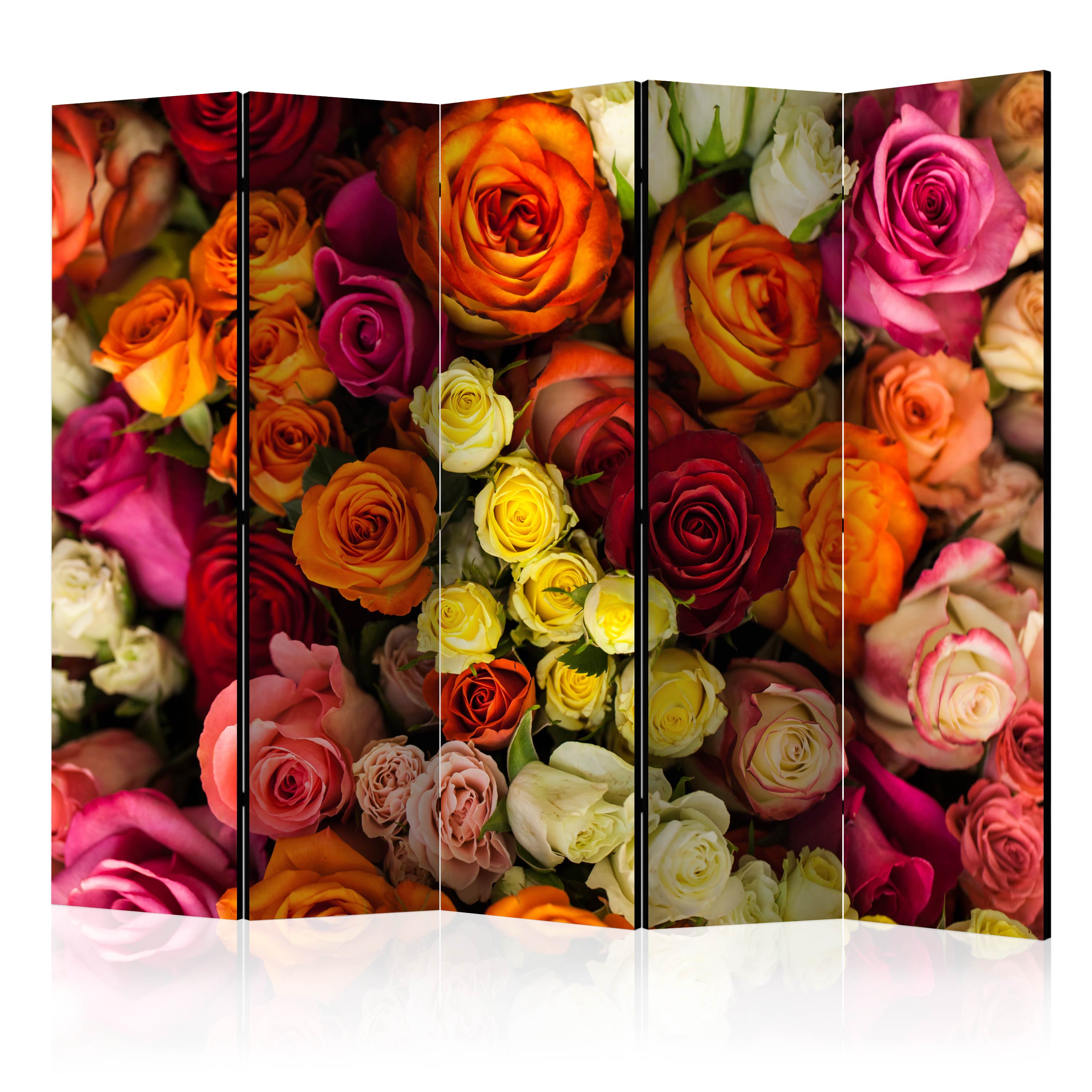 Paravan Artgeist, Bouquet of Roses II, 5 parti- 2.25 x 1.72 m