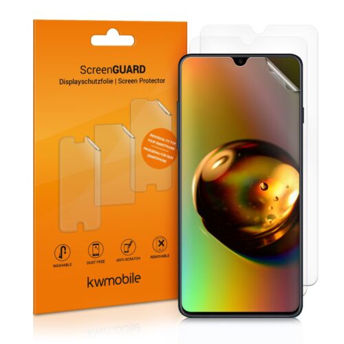 Set 3 Folii de protectie pentru Samsung Galaxy A50, Kwmobile, Fata, Transparenta, 48058.1