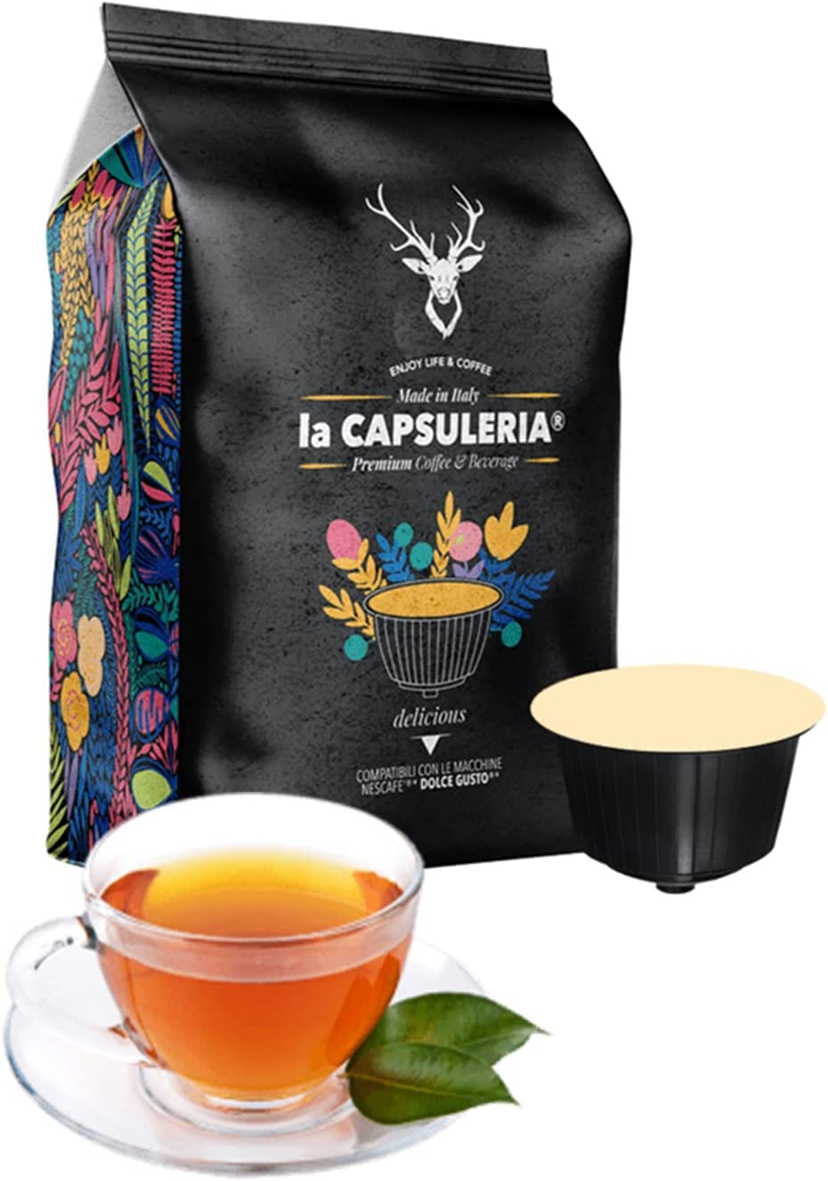 Ceai de Plante Relaxant, 10 capsule compatibile Dolce Gusto, La Capsuleria