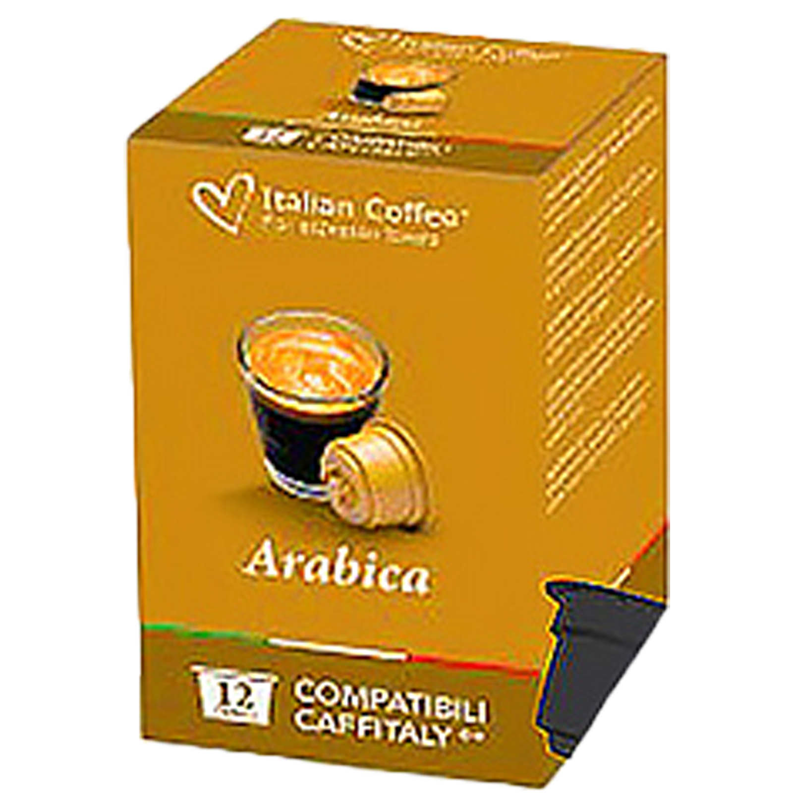 Cafea 100% Arabica, 12 capsule compatibile Cafissimo/Caffitaly/Beanz, Italian Coffee