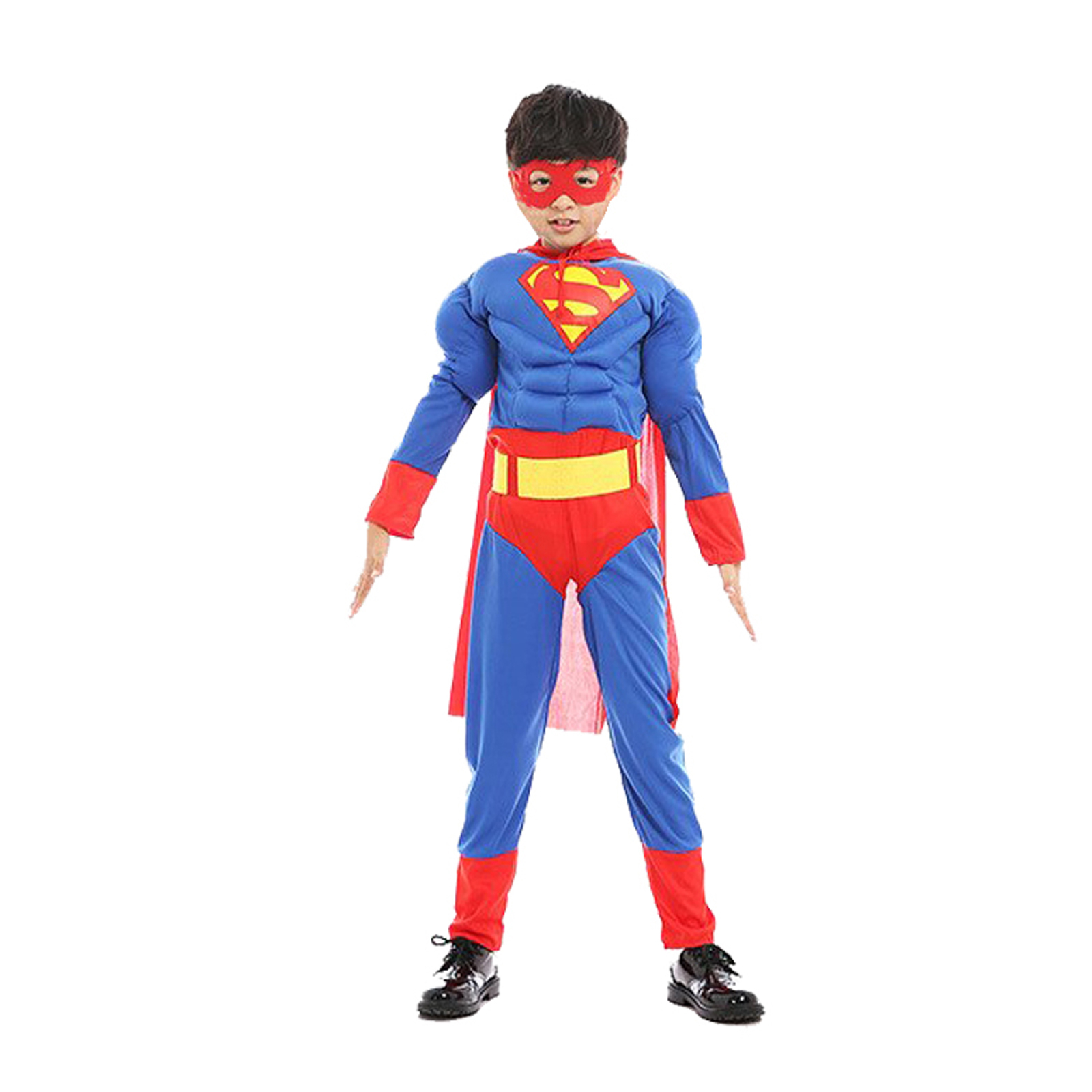 Costum cu muschi Superman pentru baieti 100-110 cm 3-5 ani 100-110 imagine 2022 protejamcopilaria.ro