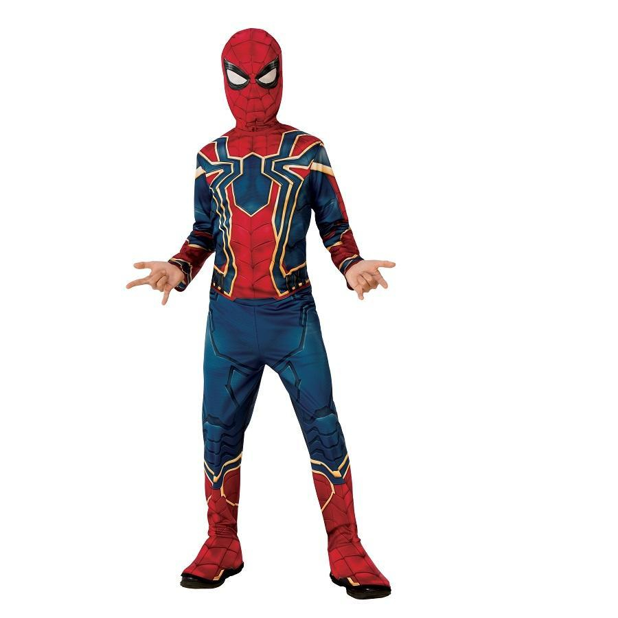 Costum Iron Spiderman pentru baieti L 8-10 ani 8-10 imagine 2022 protejamcopilaria.ro