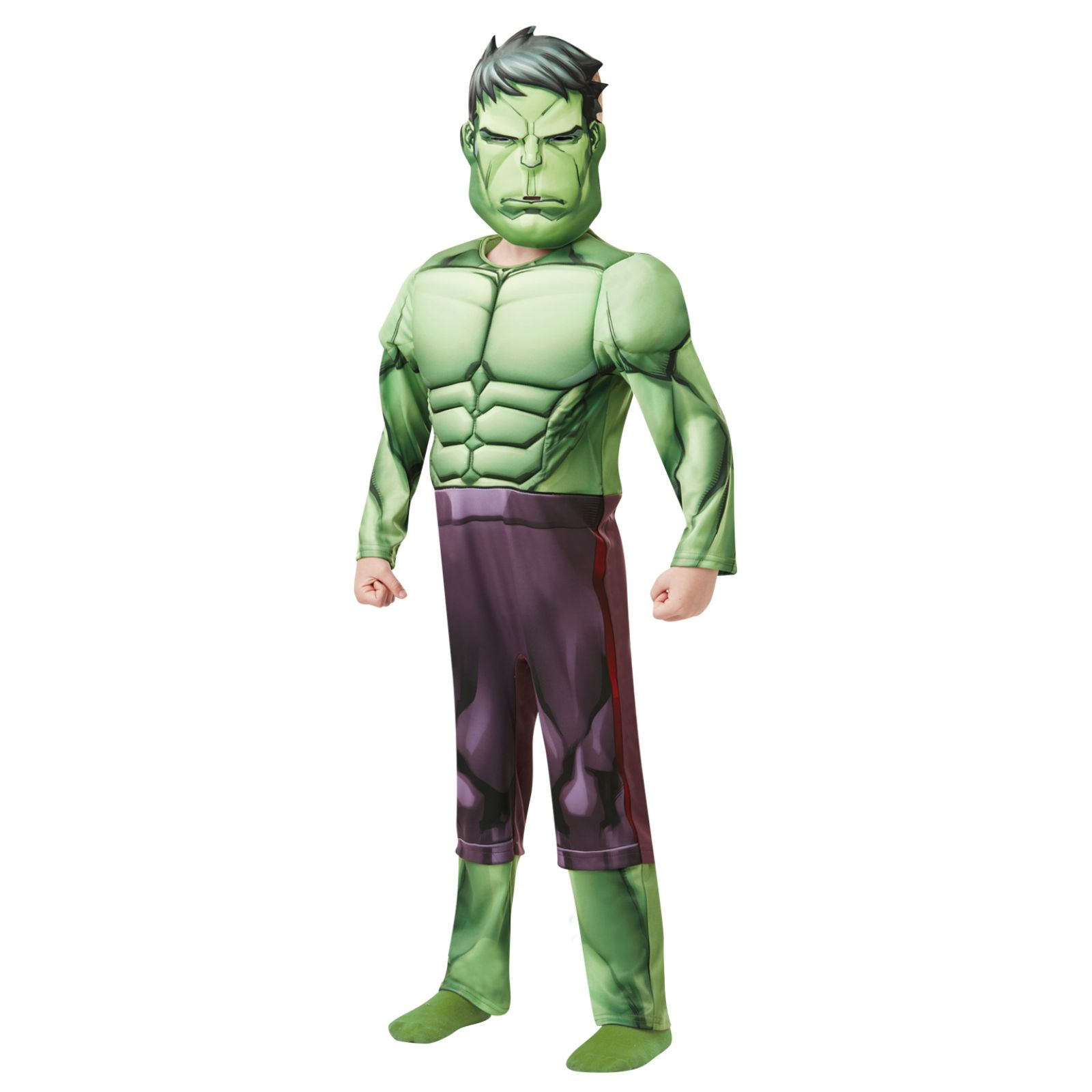 Costum cu muschi Hulk Deluxe pentru baieti – Avengers 128 cm 7-8 ani 128 imagine 2022 protejamcopilaria.ro