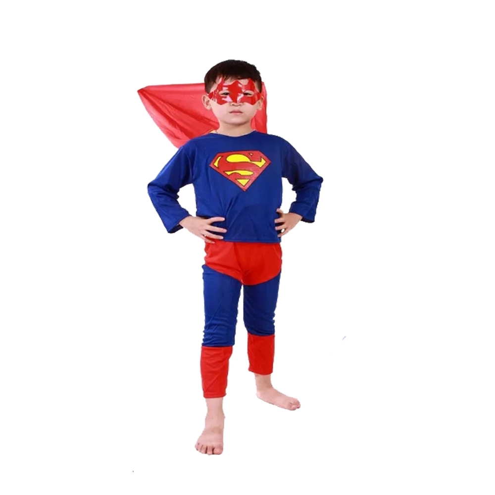 Costum Superman copii, 120-130 cm Albastru 120-130 imagine 2022 protejamcopilaria.ro