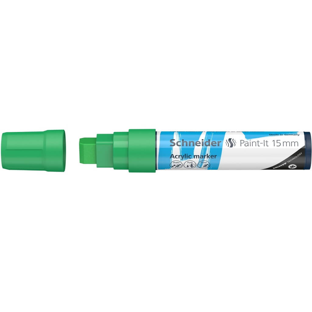 Marker cu vopsea acrilica Paint-It 330 15 mm Schneider - verde
