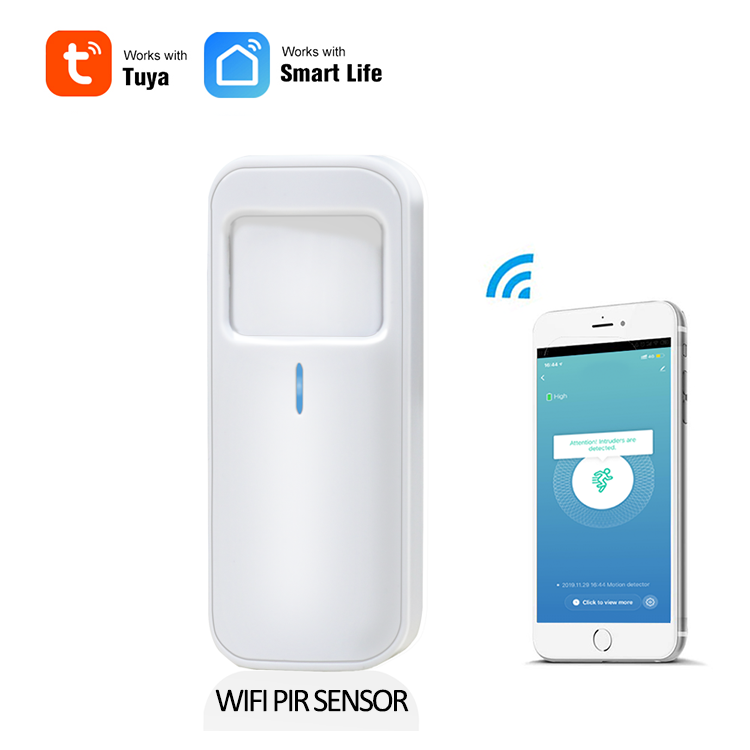 Senzor inteligent de miscare, independent, WiFi, compatibil cu aplicatiile TuyaSmart si SmartLife, baterie CR123A, alb (Compatibil imagine noua idaho.ro
