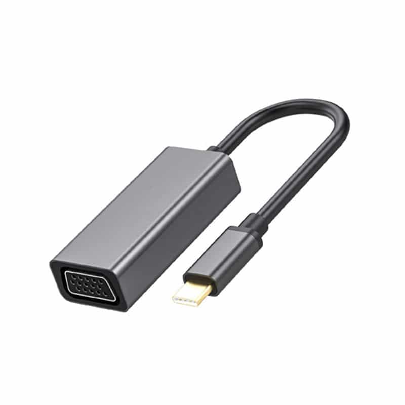 Adaptor USB Type-C la VGA 1920×1080 @60Hz TechDelivery UBC05, Space Gray