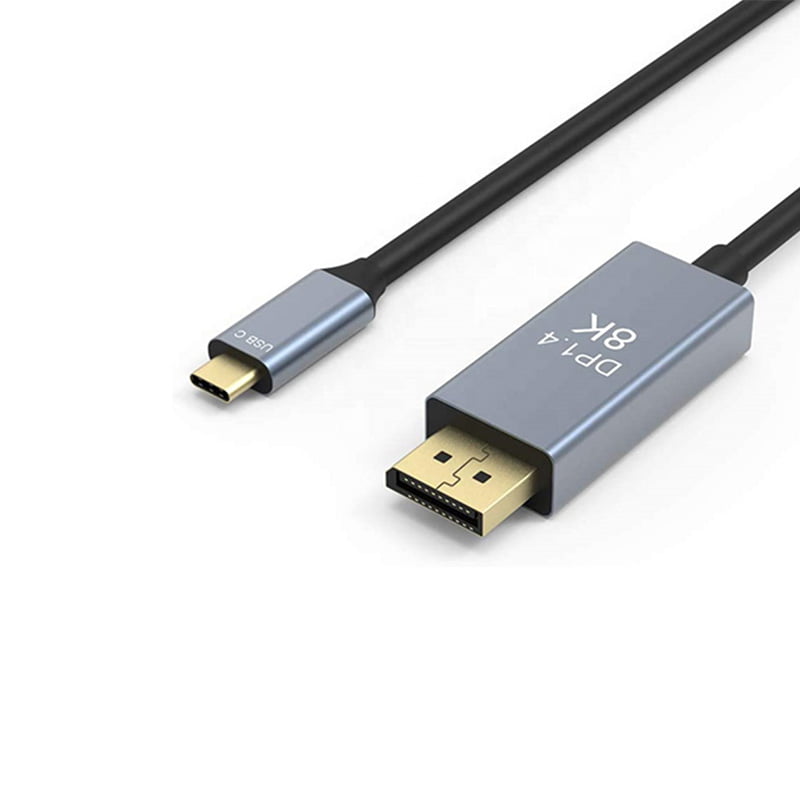 Cablu Adaptor USB Type-C la DisplayPort 1.4, TechDelivery USH266, Rezolutie 8K 60Hz, 4K 144Hz, 1.8m, Negru