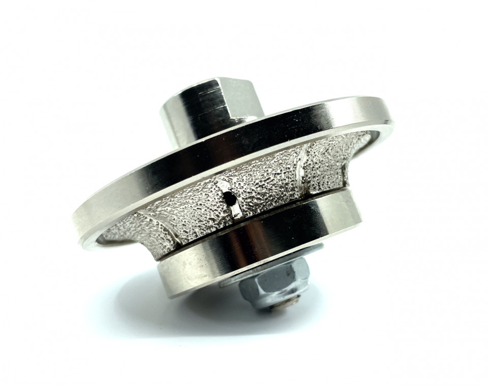 Freza Diamantata semi-baston, raza 10mm pentru marmura, granit si gresie - DXDY.FGM.D75R10H20