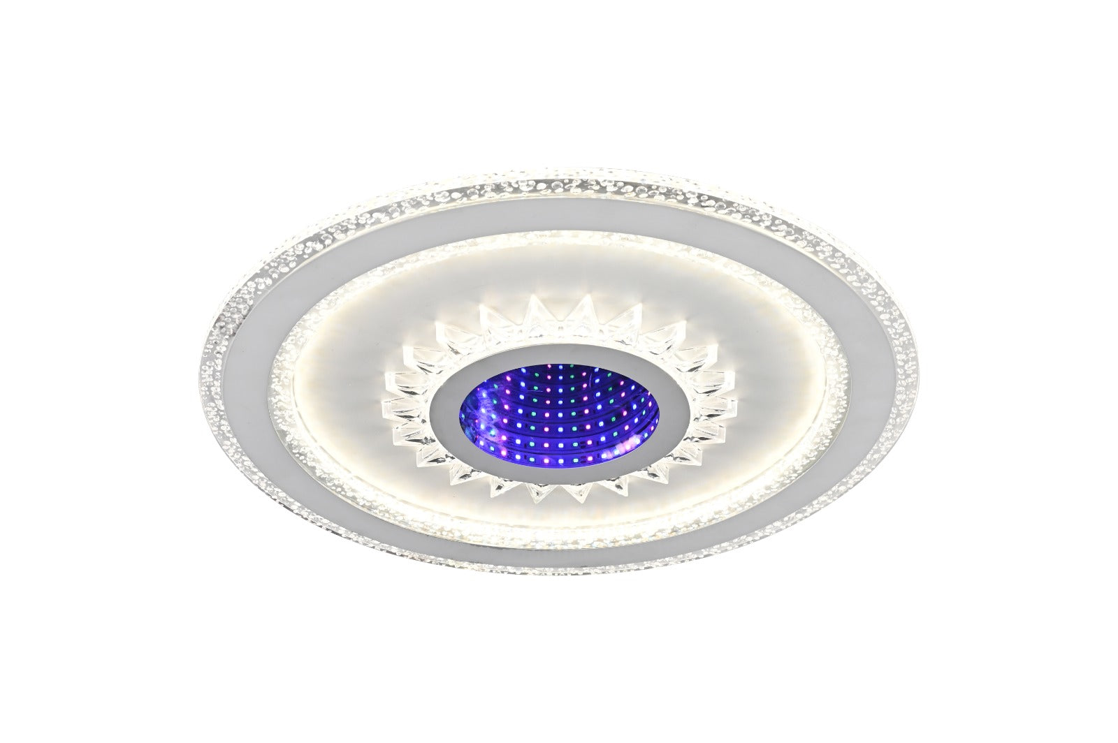 Lustra LED RFAN, Model R9016/500, cu Telecomanda, 3 Tipuri de Lumina plus Lumina RGB, Intensitate Reglabila, 134W, Alb doraly.ro imagine noua modernbrush.ro