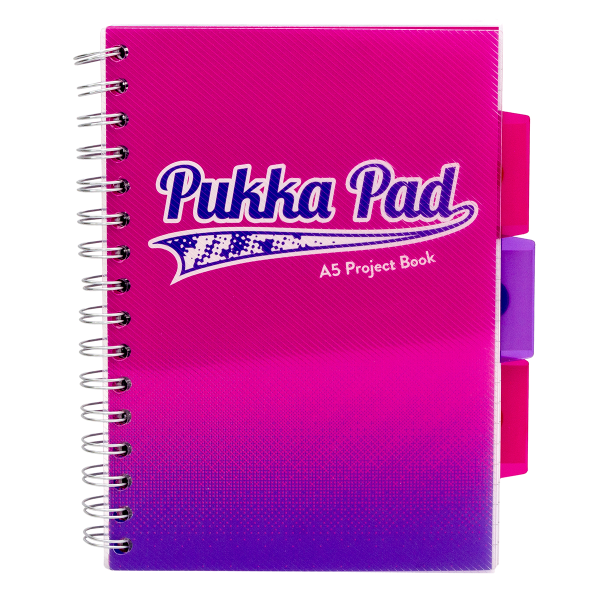 Caiet cu spirala si separatoare Pukka Project Book Fusion A5, roz, Matematica