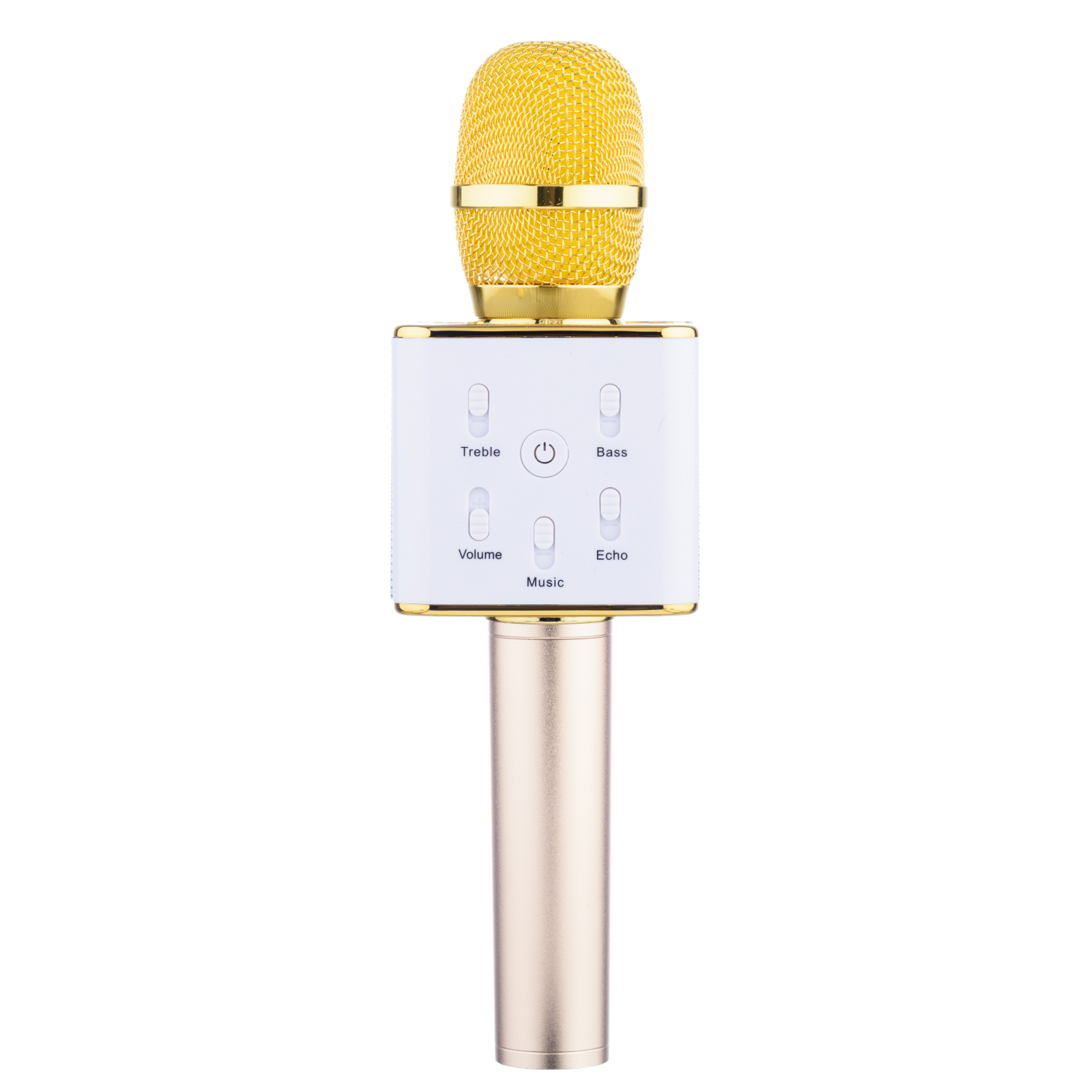 Microfon Karaoke Wireless cu Bluetooth Soundvox™ Q7 cu Boxa inclusa, Auriu