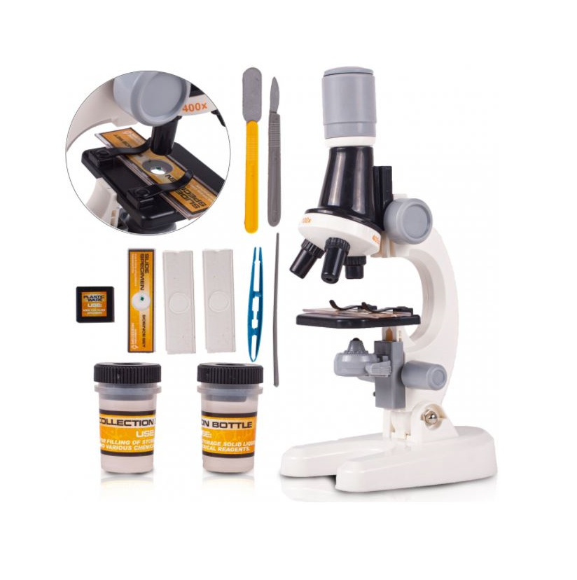 Set microscop de jucarie cu accesorii, MalPlay 108962