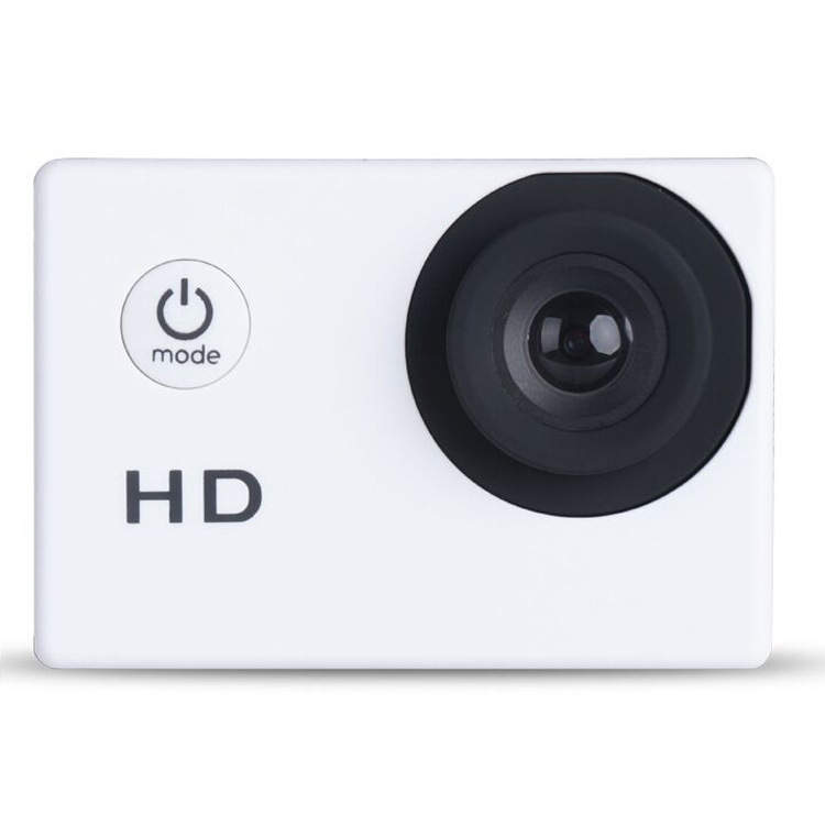 Camera Video Sport, full HD, cu accesorii de prindere pentru bicicleta, casca si husa subacvatica , alb