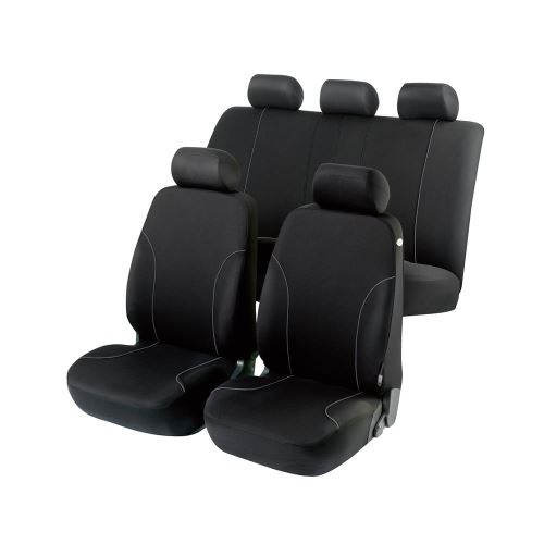 Huse auto Alessandro, negru-gr, 12 piese, sistem zipp-it basic, side-airbag compatibil
