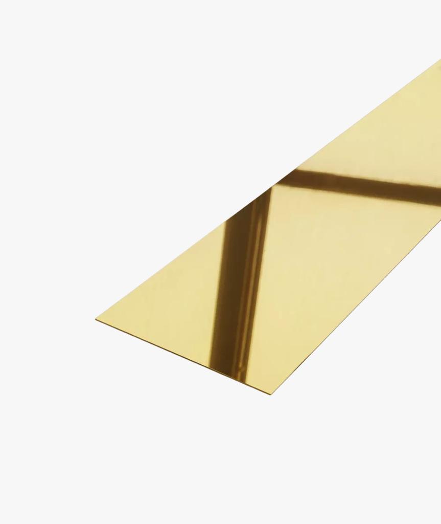 Profil platbanda otel inoxidabil auriu lucios, 30x0.6x2700 mm
