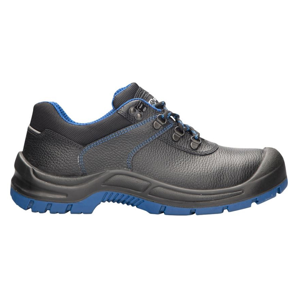 Pantofi de protectie cu bombeu metalic si lamela antiperforatie metalica KING S3 SRC 40 negru - albastru