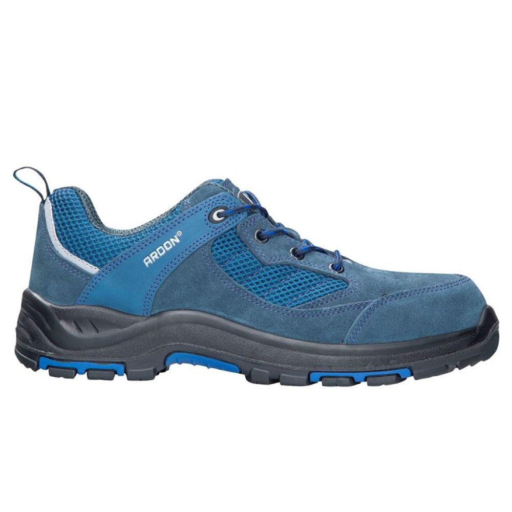 Pantofi de protectie cu bombeu metalic si lamela antiperforatie metalica TURNER S1P SRC 42 albastru