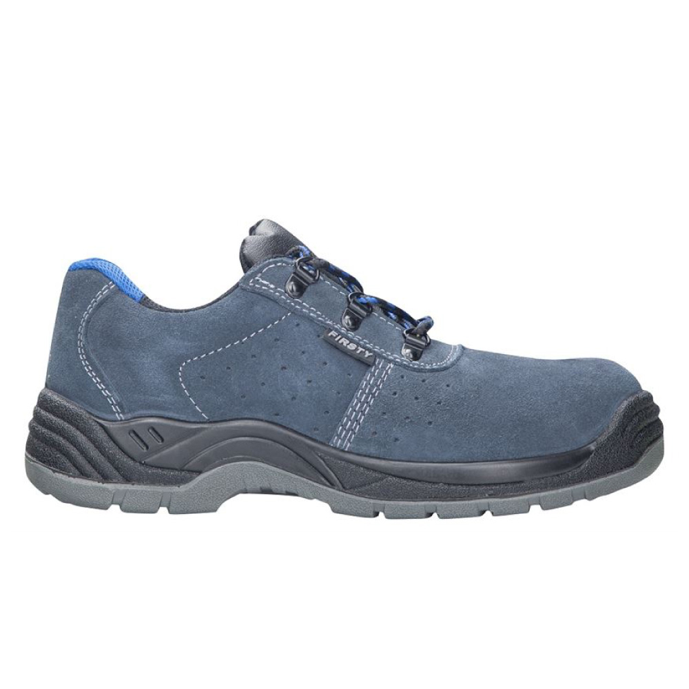 Pantofi de protectie cu bombeu metalic si lamela antiperforatie metalica FIRLOW TREK S1P SRA 45 albastru