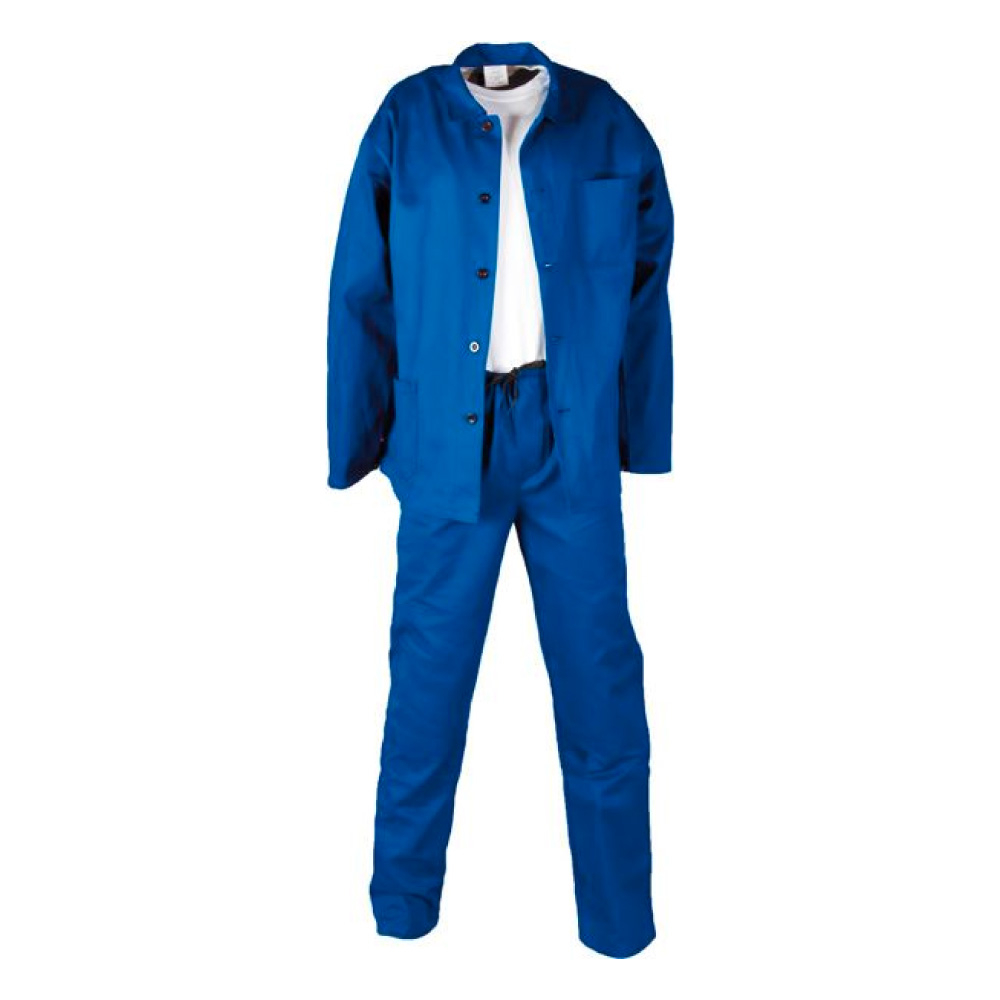 Costum salopeta de lucru (bluza + pantaloni in talie) KLASIK 62 albastru