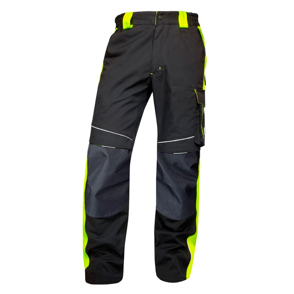 Pantaloni de lucru in talie NEON - negru/galben 52 negru - galben