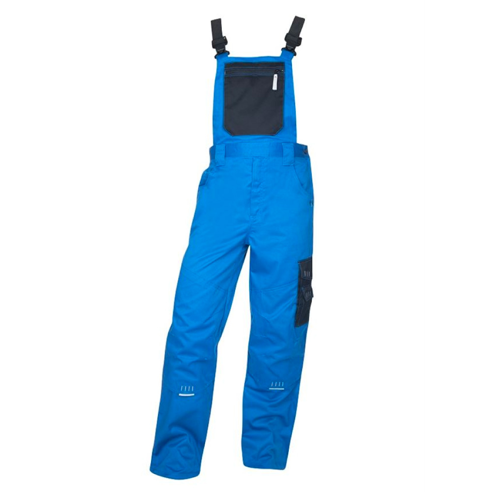 Pantaloni de lucru cu pieptar 4TECH - albastru/negru 50 albastru - negru