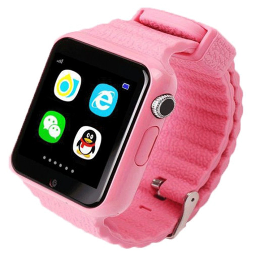 Ceas GPS Copii si Seniori iUni V8K, Touchscreen 1.54 inch, Pedometru, Bluetooth, Notificari, Camera, Pink